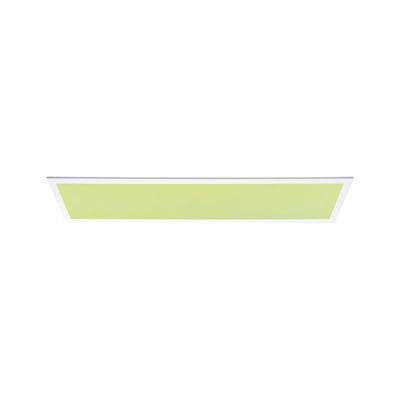 Flat white LED ceiling panel with green light surface for modern room lighting