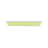 Flat white LED ceiling panel with green light surface for modern room lighting