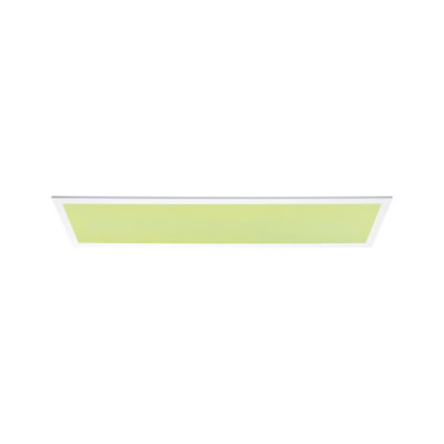 Panneau LED de plafond plat blanc avec surface lumineuse verte pour éclairage moderne
