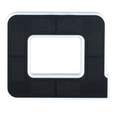 Black rectangular LED recessed light with white plastic frame for modern lighting solutions