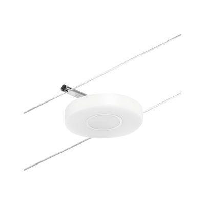 Rundes weißes LED-Seillicht mit Metallhalterung für moderne Beleuchtungssysteme im Innenbereich