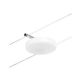 Round white LED cable light with metal bracket for modern indoor lighting systems