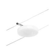 Rundes weißes LED-Seillicht mit Metallhalterung für moderne Beleuchtungssysteme im Innenbereich