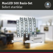 MaxLED 500 Basis-Set mit weißen LED-Streifen und Netzteil für sofortige Beleuchtungslösung