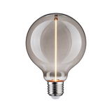 Ronde LED-lamp met rookglas en zichtbare gloeidraad voor moderne verlichting.