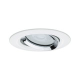 Rund hvid indbygningsspot med justerbar krom reflektor til LED-belysning