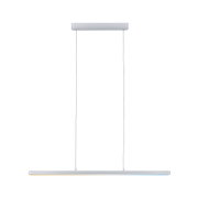 Moderne weiße LED-Pendelleuchte aus Metall mit dimmbarer Lichtfunktion für Wohnräume