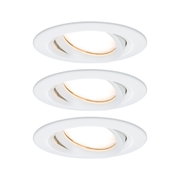 Weißer LED-Einbaustrahler aus Kunststoff mit schwenkbarem Design für flexible Raumbeleuchtung