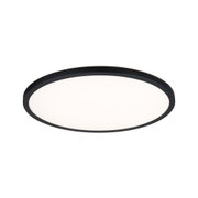 Ronde LED-plafondlamp met zwart metalen frame en witte diffuser voor moderne verlichting