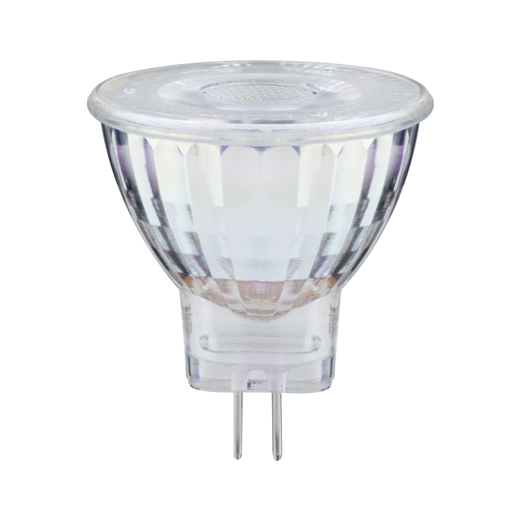 Clear MR16 LED bulb with two metal pins, energy-saving lamp for spotlight lighting