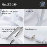 MaxLED 250 LED-Lichtband mit Klebeband, 30 LEDs/m, zuschneidbar alle 16,7 cm, einfacher Anschluss