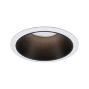 Rundes LED-Einbauleuchtengehäuse in Weiß mit schwarzem Innenring für moderne Deckenbeleuchtung