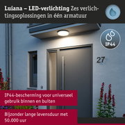 Ronde witte LED-buitenlamp met IP44-bescherming voor universele wandmontage thuis