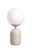 Pauleen Lampe à poser Glowing Charm E14 max. 20W Gris/Blanc Lampe de table moderne avec globe en verre blanc mat et base en métal beige pour un éclairage élégant