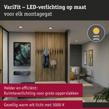 VariFit LED-inbouwspots met warm wit licht 3000K voor efficiënte ruimteverlichting in moderne hal