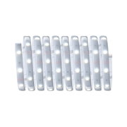 Flexibler LED-Lichtstreifen mit weißen LEDs und selbstklebender Rückseite für vielseitige Beleuchtung.