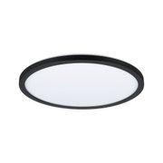 Runde LED-Deckenleuchte mit schwarzem Rahmen und weißem Diffusor für moderne Innenbeleuchtung