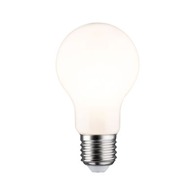 Round LED bulb with frosted white glass and E27 base for energy-efficient lighting