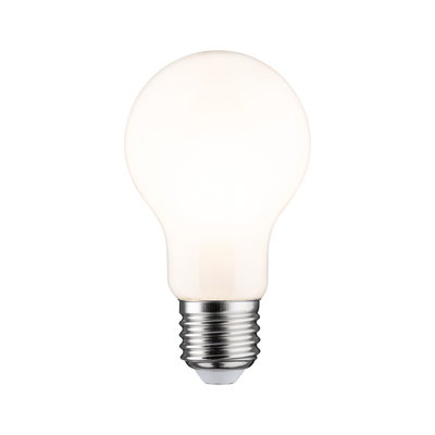 Round LED bulb with frosted white glass and E27 base for energy-efficient lighting