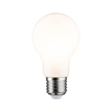 Round LED bulb with frosted white glass and E27 base for energy-efficient lighting