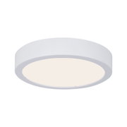 Runde weiße Deckenleuchte aus Metall mit warmweißem LED-Licht für moderne Innenräume