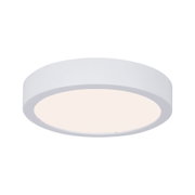 Runde weiße Deckenleuchte aus Metall mit warmweißem LED-Licht für moderne Innenräume