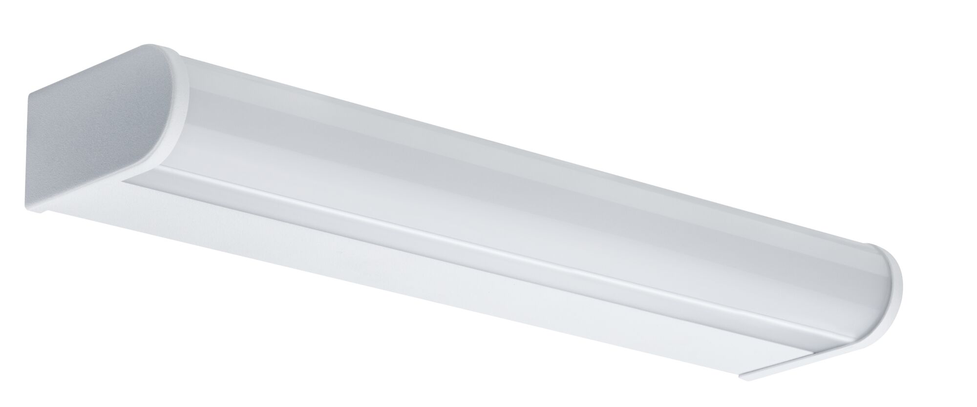Weiße LED-Wandleuchte aus Kunststoff mit abgerundeter Form für moderne Innenbeleuchtung