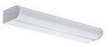 Weiße LED-Wandleuchte aus Kunststoff mit abgerundeter Form für moderne Innenbeleuchtung