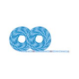 Two blue LED light strips rolled up, flexible strips for decorative indoor lighting solutions