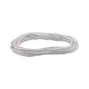 Witte flexibele kunststof elektrische kabel opgerold voor installaties en reparaties