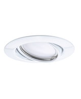 White recessed spotlight made of plastic with adjustable insert for flexible LED lighting