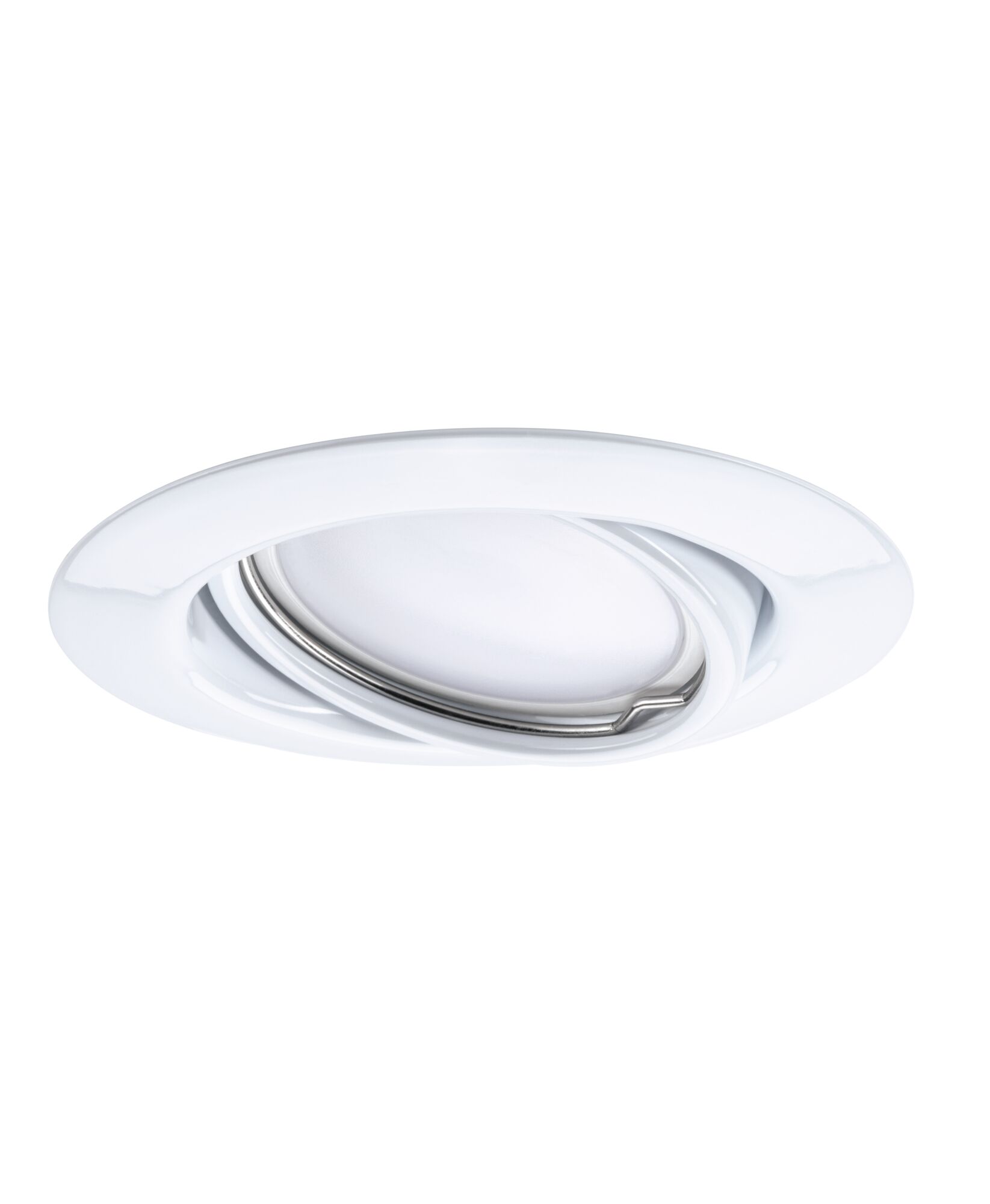 Spot encastré blanc en métal avec inclinaison réglable pour éclairage LED flexible