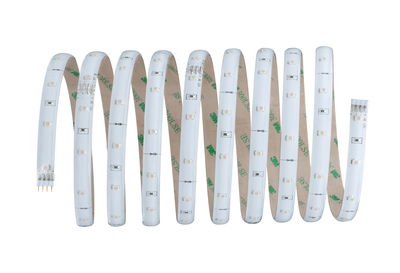 Bande LED blanche flexible avec dos adhésif pour solutions d'éclairage polyvalentes.