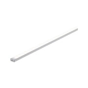 Slim silver aluminum LED light bar with even white illumination for modern indoor lighting solutions