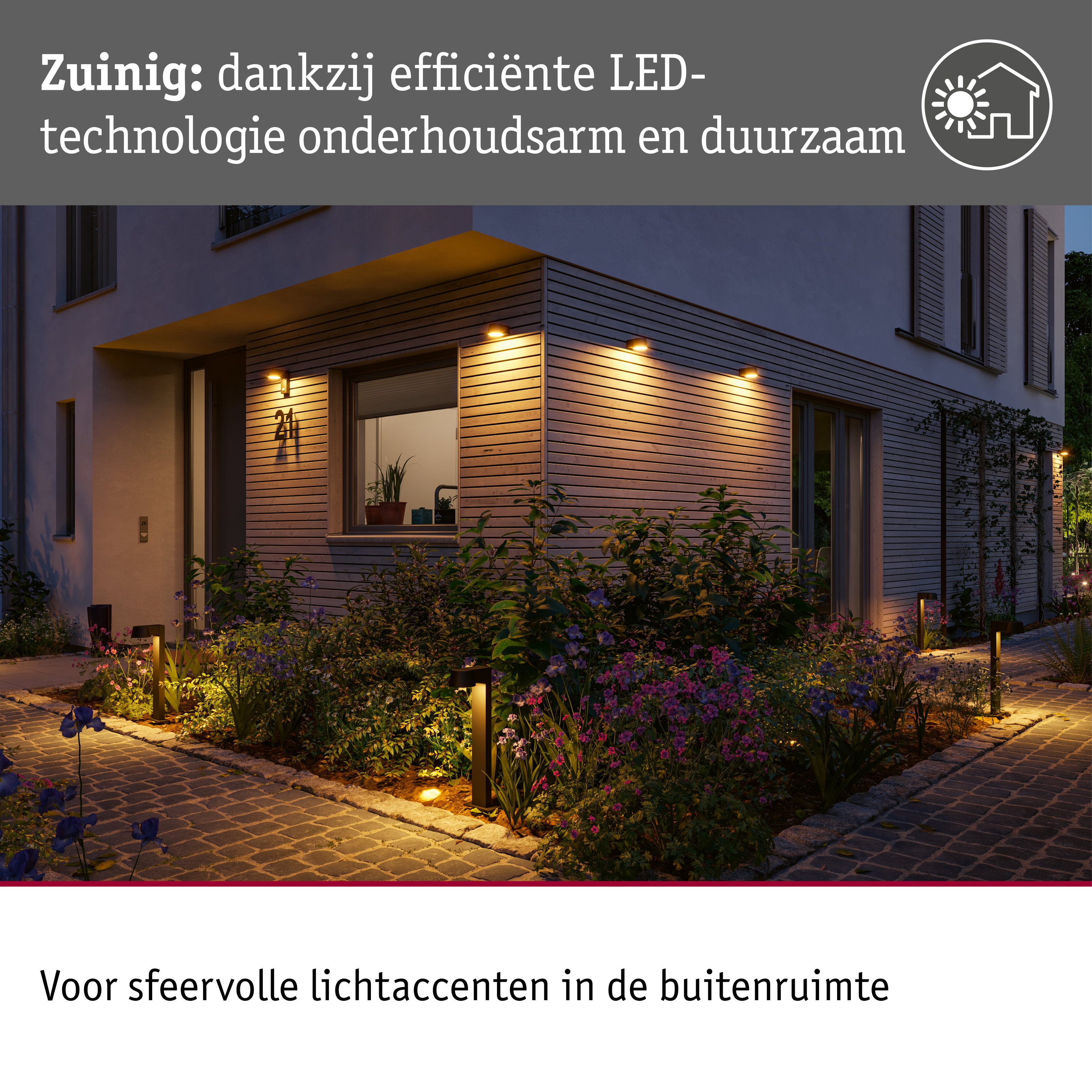 LED-bolderlamp Capea insectvriendelijk IP44 500mm 2200K 6W 450lm 230V 98° Antraciet Aluminium
