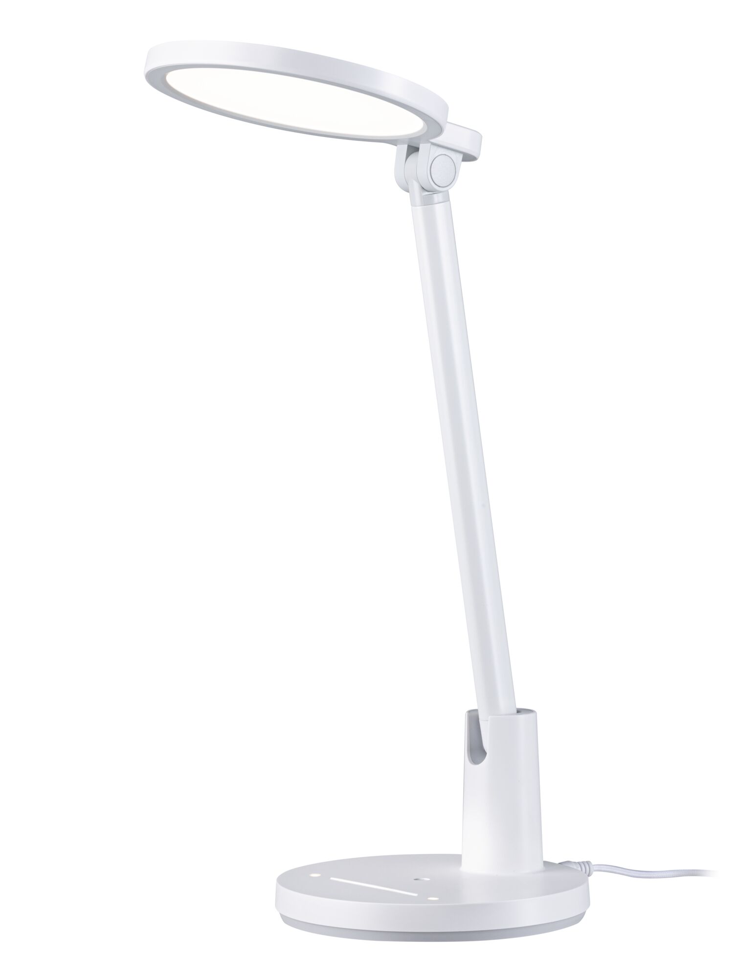Lampe de bureau LED Darba 4000K 1150lm 15W Blanc dépoli Lampe de bureau LED blanche avec tête ronde et bras réglable pour éclairage de bureau