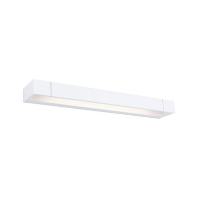 Modern white metal LED ceiling light with warm white illumination for living spaces