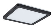 Schwarze quadratische LED-Deckenleuchte mit weißem Diffusor aus Kunststoff für moderne Innenräume
