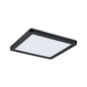 Schwarze quadratische LED-Deckenleuchte mit weißem Diffusor aus Kunststoff für moderne Innenräume