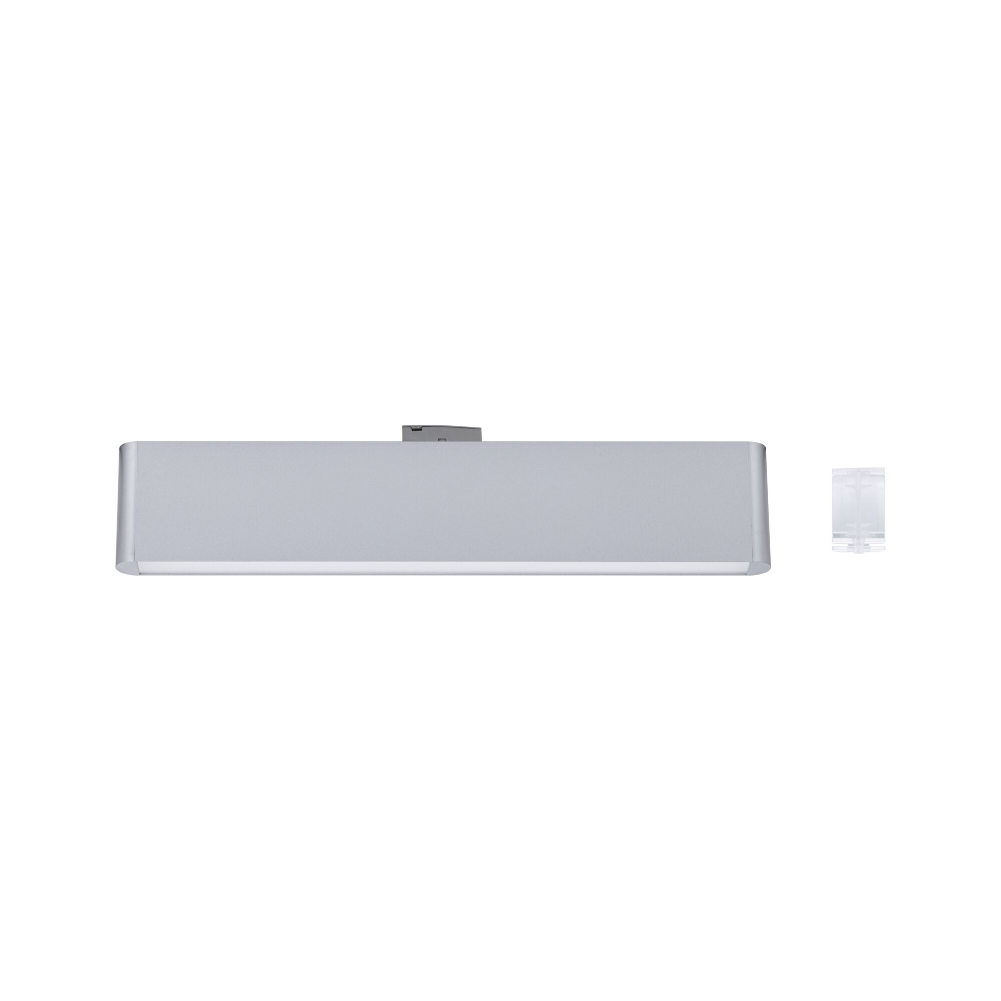 Modern silver aluminium LED wall light with clear diffuser for indoor lighting solutions