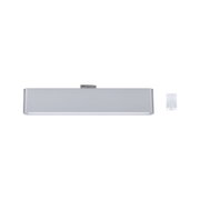 Modern silver aluminium LED wall light with clear diffuser for indoor lighting solutions