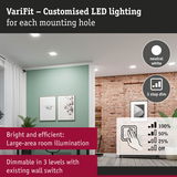 Bright neutral white LED ceiling light with dimmable control for large rooms and wall switch