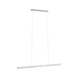 Suspension LED moderne en aluminium brossé argenté pour un éclairage élégant et économique