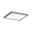 LED Recessed panel Areo IP44 angular 120x120mm 6,5W 418lm 3000K Nickel matt dimmable Square LED ceiling light with matte silver metal frame and white diffuser for modern home lighting