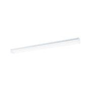 Slim white LED ceiling light made of plastic for modern indoor lighting
