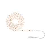 Bande LED flexible avec lumière blanc chaud et câble de connexion blanc pour éclairage polyvalent