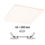 Quadratische weiße LED-Deckenleuchte mit einstellbarem Abstand von 45 bis 190 mm für Wohnräume