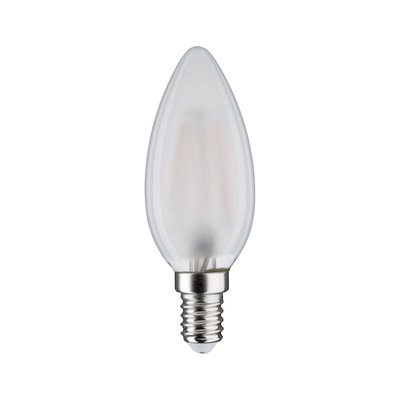 Mat witte LED-kaarslamp met E14-fitting van glas voor energiezuinige verlichting