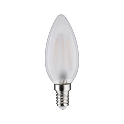Mattweiße LED-Kerzenlampe mit E14-Fassung aus Glas für energiesparende Beleuchtung