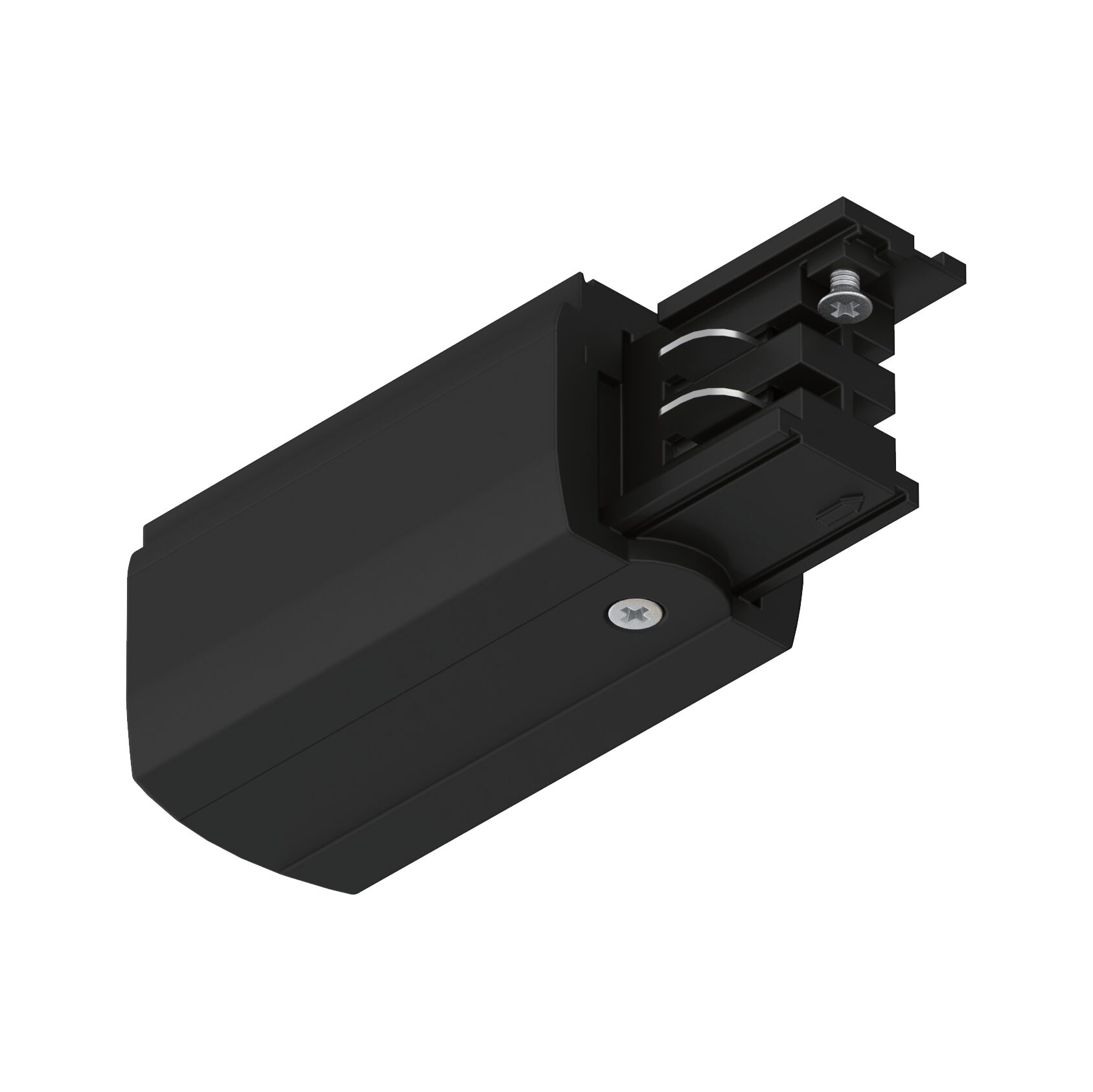 Boîtier noir en aluminium pour rail lumineux avec vis pour systèmes d'éclairage flexibles